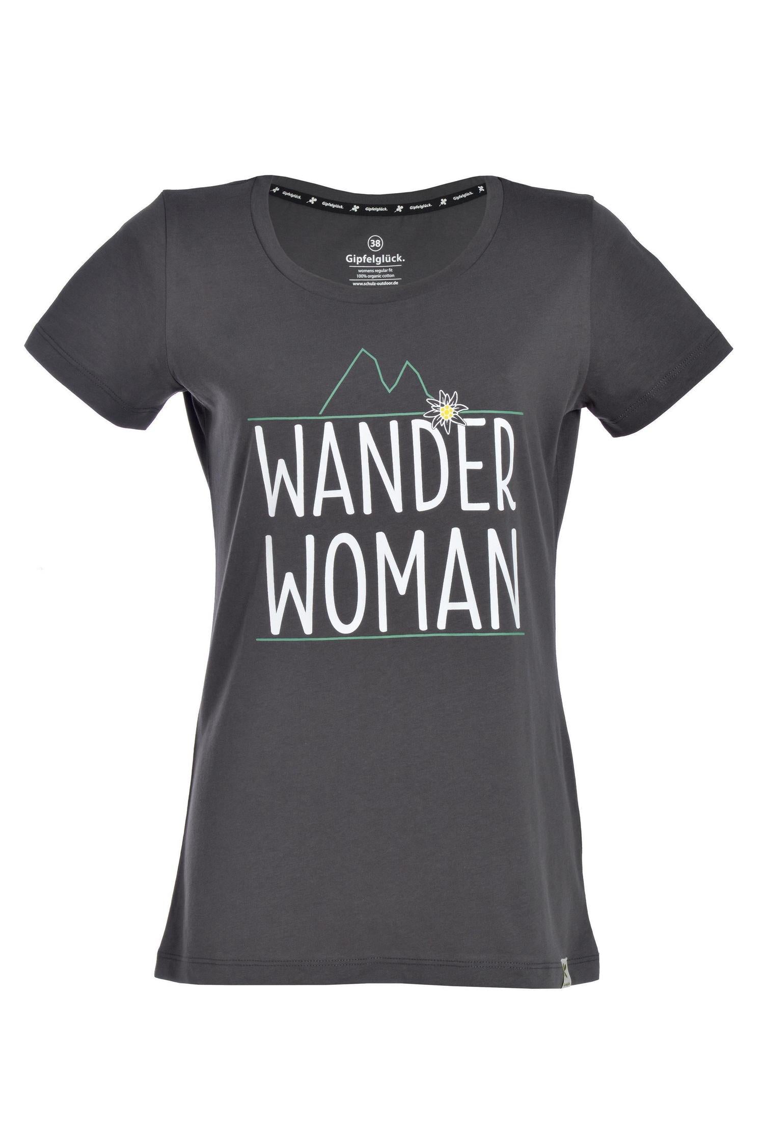 Bio-Baumwoll Print-Shirt 'Wander Woman', für Damen