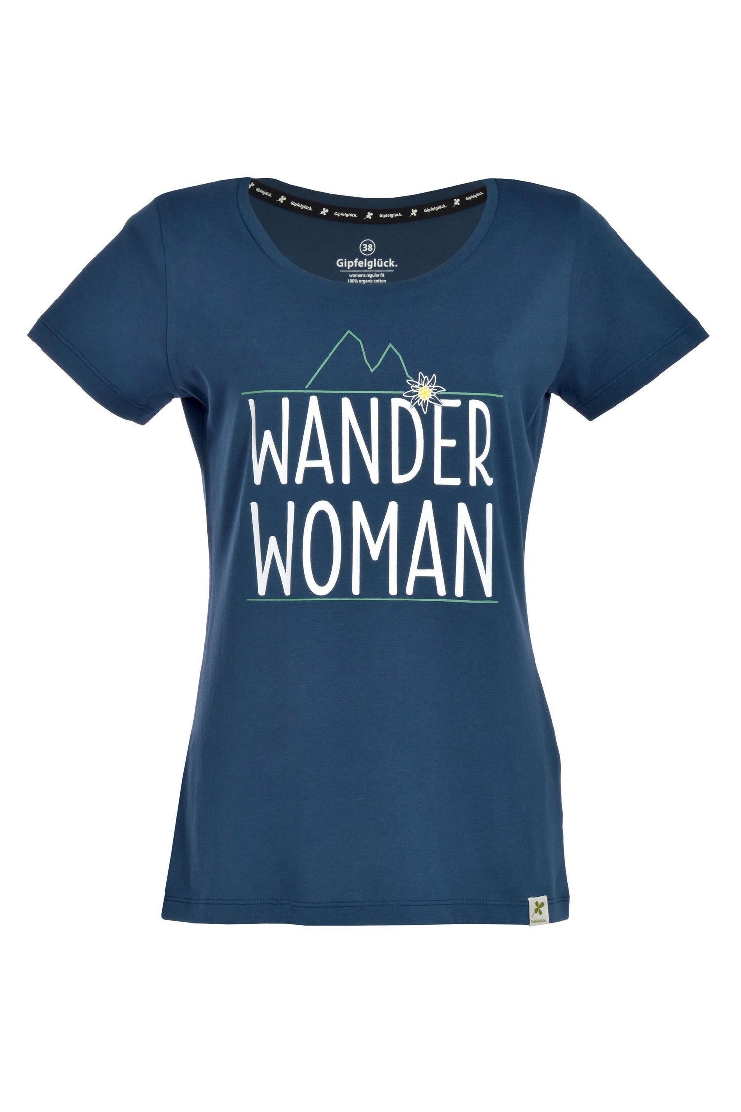 Bio-Baumwoll Print-Shirt 'Wander Woman', für Damen