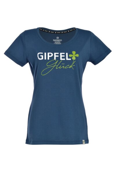 Gipfelgl&uuml;ck Kalea Damen T-Shirt aus nachhaltiger Bio-Baumwolle mit Gl&uuml;cksklee-Motiv