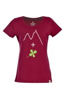 Gipfelglück Brigida Damen T-Shirt aus nachhaltiger Bio-Baumwolle mit Glücksklee Motiv