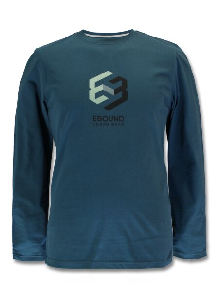 E-Bound Langarmshirt für Herren, Baumwolle, mit Print